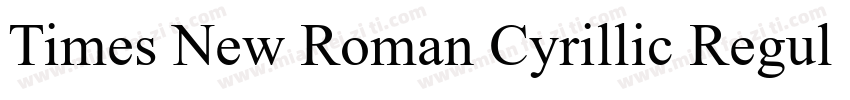 Times New Roman Cyrillic Regular字体转换
